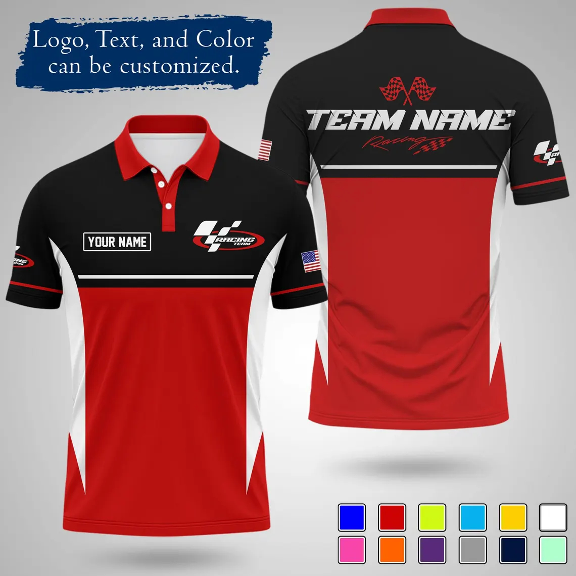 Polo Shirt Pique - 2026 새로운 맞춤형 레이싱 폴로 셔츠,