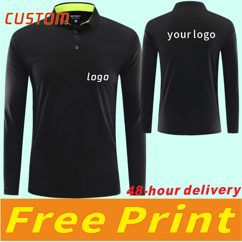 Polo Shirt Pique - 빠르게 마르는 통기성 스포츠 긴팔 티셔츠