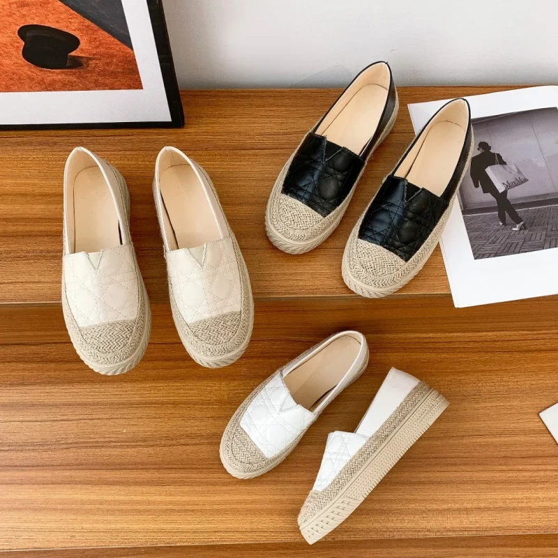 Espadrille Slip On - 2025 새로운 여성 신발 Espadrilles 흰색