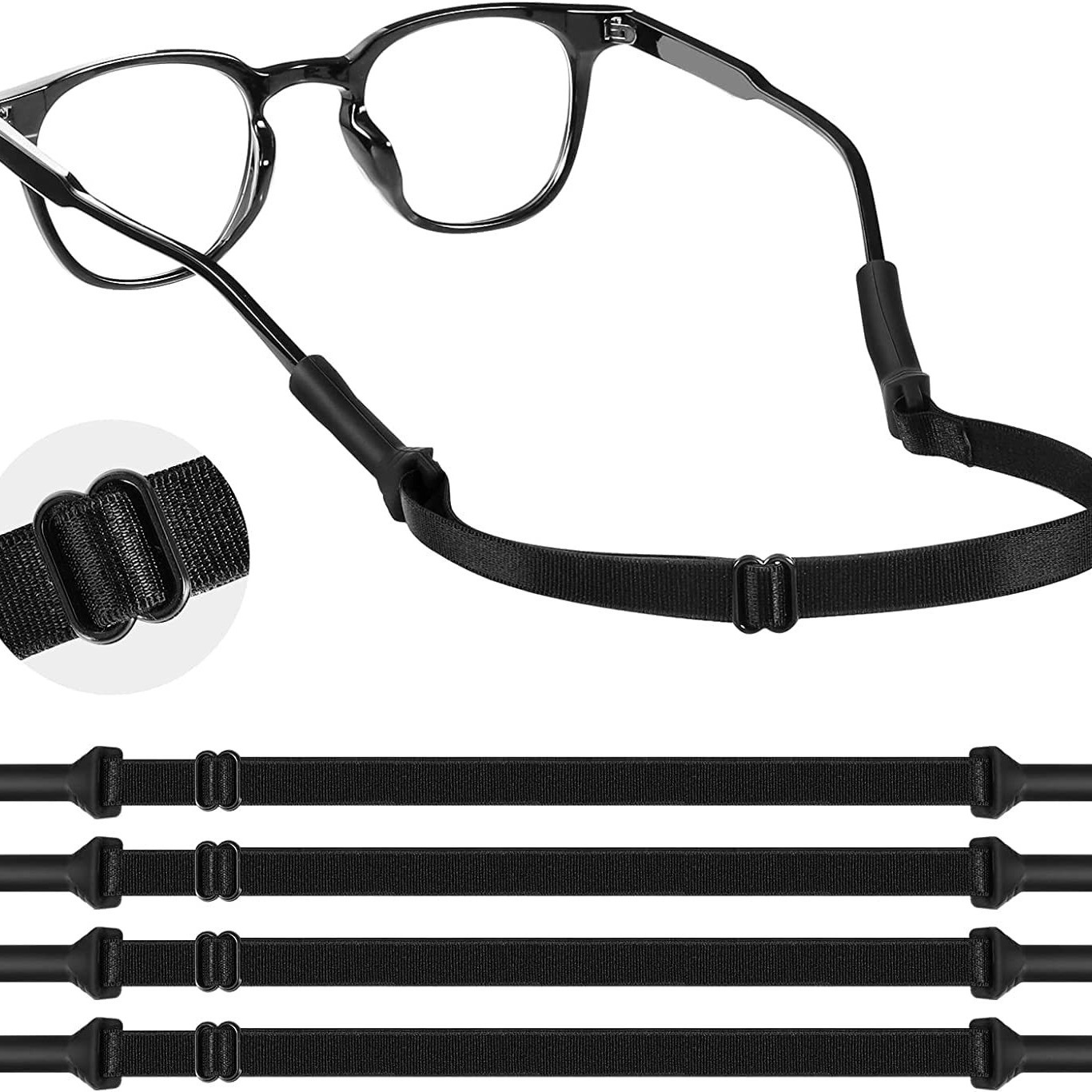 4개 성인용 안경 스트랩(8.3-13인치) - 조절 가 - Sunglass Retainer Cord 리뷰 및 가격