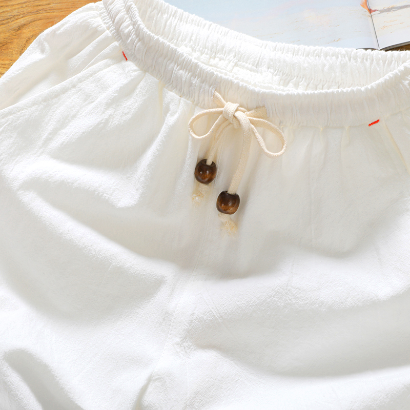 브랜드 남성 여름 패션 솔리드 컬러 캐주얼 반바지 버뮤 - Short Linen Drawstring 리뷰 및 가격