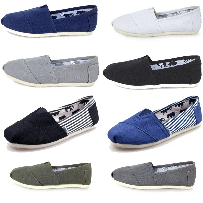 여름 블루 로퍼 남성 클래식 캔버스 플랫 신발 여성 편 - Espadrille Slip On 리뷰 및 가격