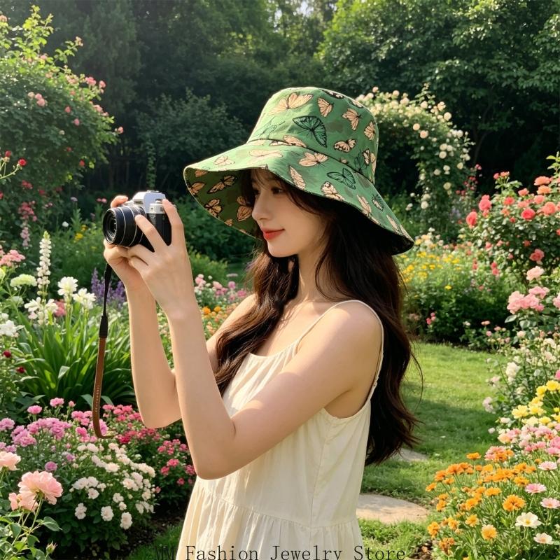 녹색 프린트 버킷햇 부드러운 폴리에스터 어부 모자, 둘 - Packable Hat Nylon 리뷰 및 가격