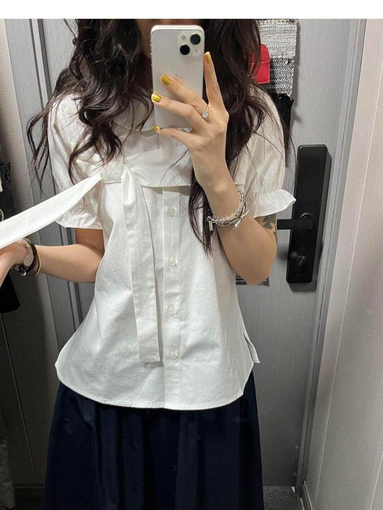 Erwofeina 피터팬 칼라 프레피 스타일 여성 셔츠 - Shirt Camp Collar 리뷰 및 가격