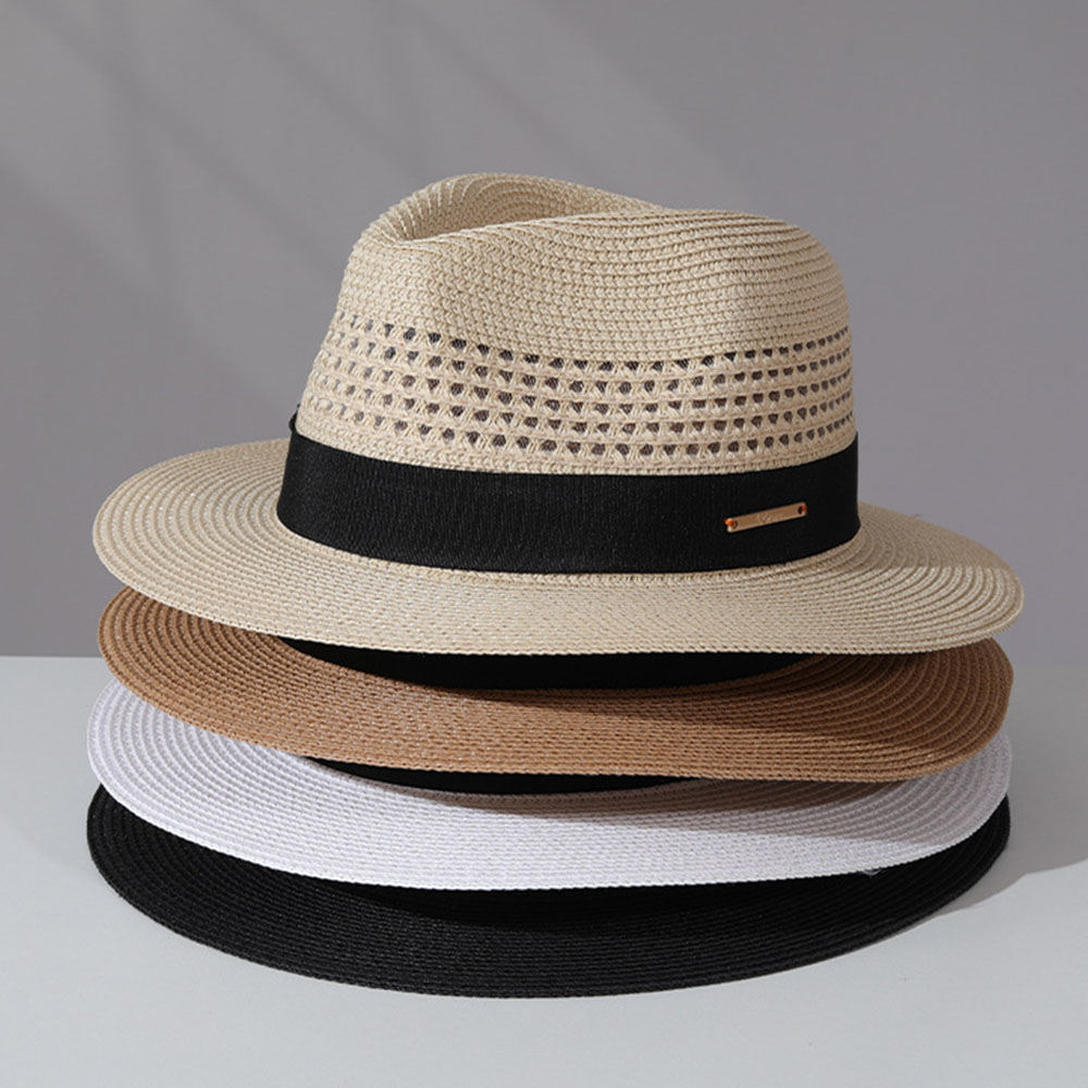 클래식 밀짚모자 여름 남성 파나마 밀짚모자 도매 심플  - Bucket Hat Straw 리뷰 및 가격