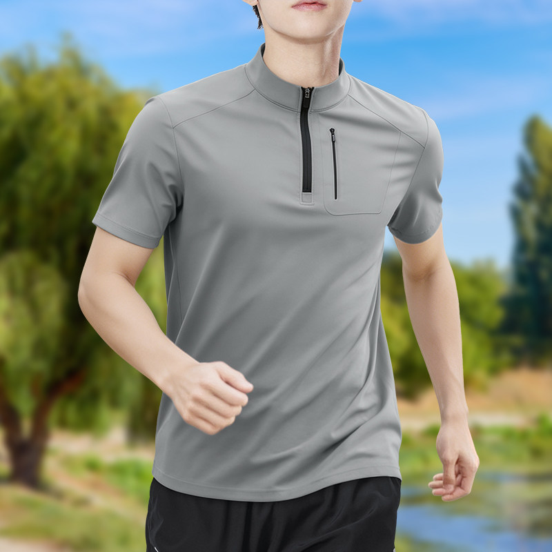 남성 하프집업 하이 스트레치 퀵 드라이 반팔 티셔츠 통 - Shirt Camp Collar 리뷰 및 가격