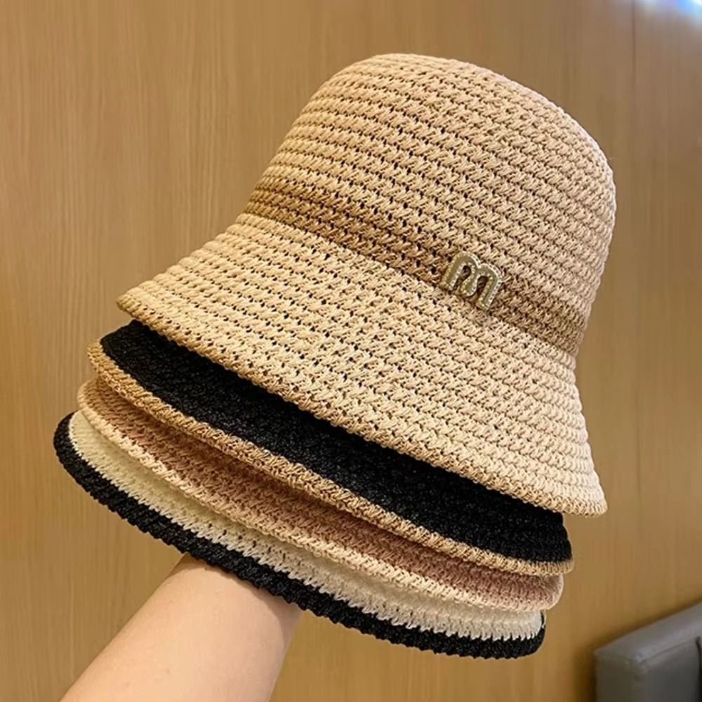패션 우아한 활 어부 모자 자외선 차단 접이식 여자 태 - Bucket Hat Straw 리뷰 및 가격
