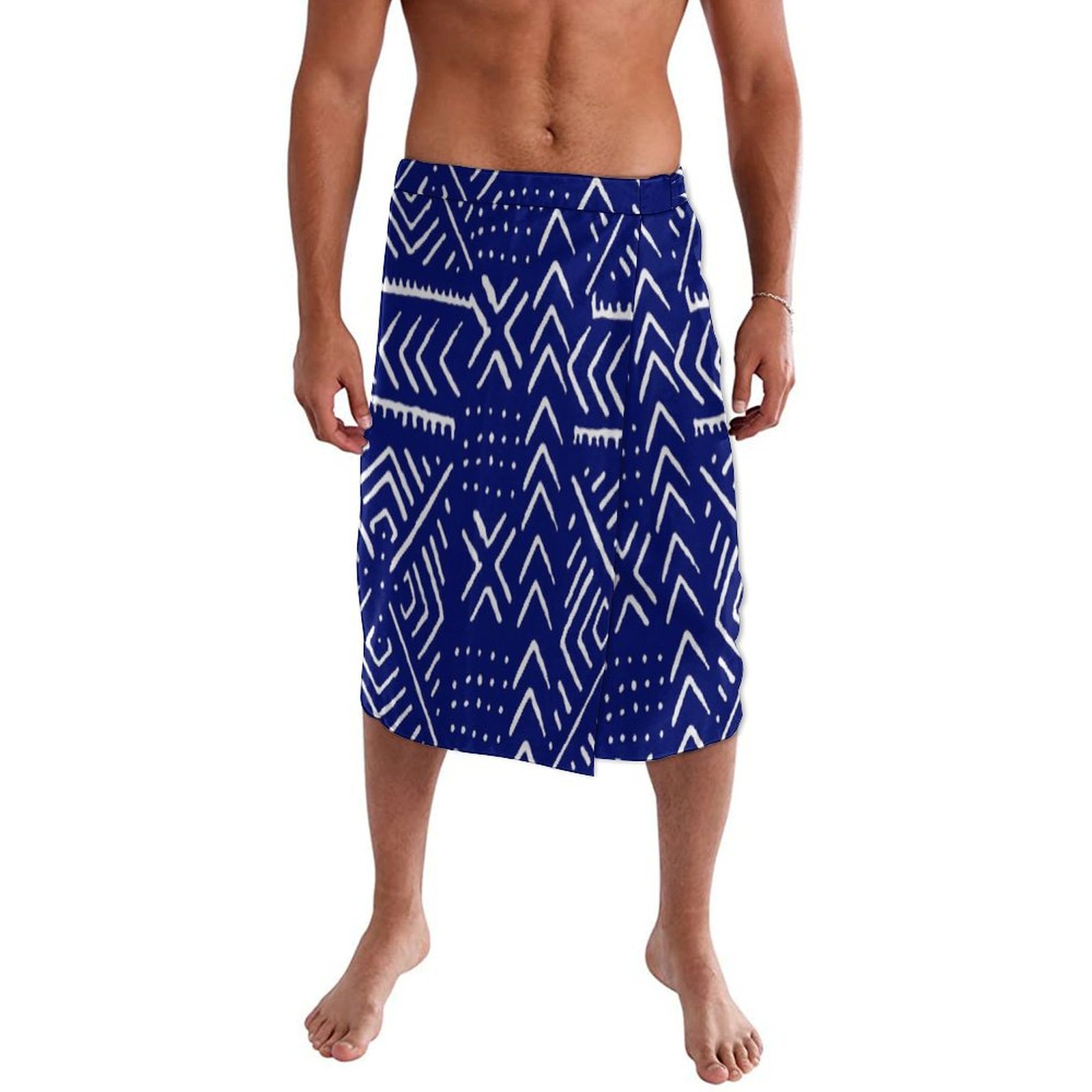 푸른 꽃무늬 폴리네시안 비치 랩 드레스 (하와이 제도  - Sarong Men Wrap 리뷰 및 가격