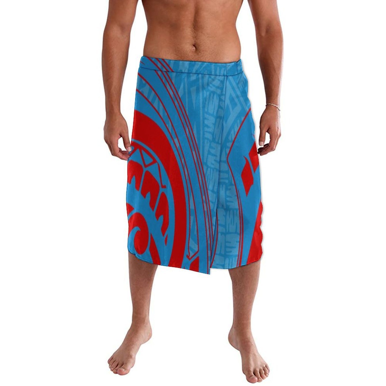 하와이 아일랜드 맞춤형 남성용 소프트 블루 미드리프 스 - Sarong Men Wrap 리뷰 및 가격