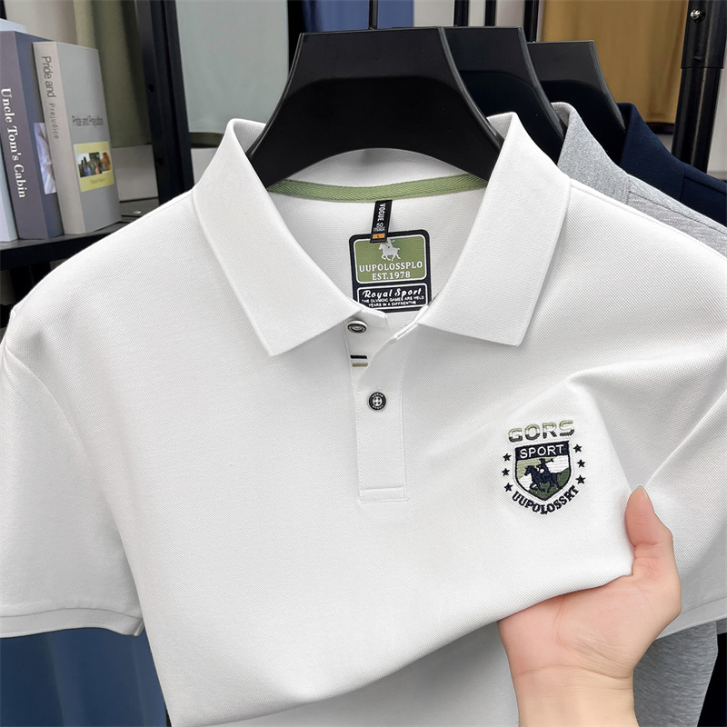 남성용 폴로 셔츠 반팔 자수 피케 니트 화이트 라이트  - Polo Shirt Pique 리뷰 및 가격